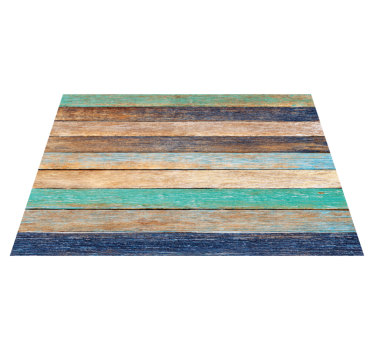 Colorful planks dock pattern texture rug - TenStickers
