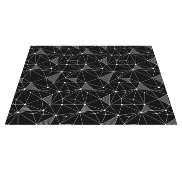 Black irregular shape contemporary rugs - TenStickers