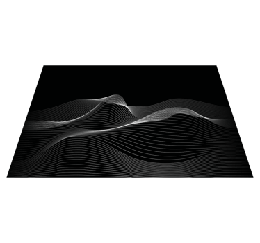 3d abstract black wave bathroom vinyl flooring - TenStickers