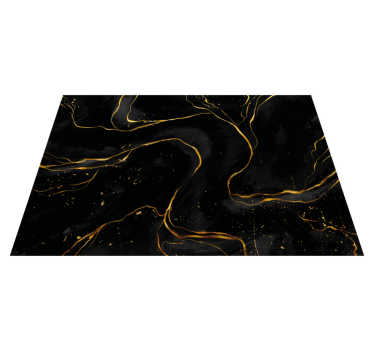Marble rug with golden swirls - TenStickers