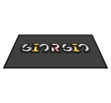 Custom floor mat personalized name design - TenStickers