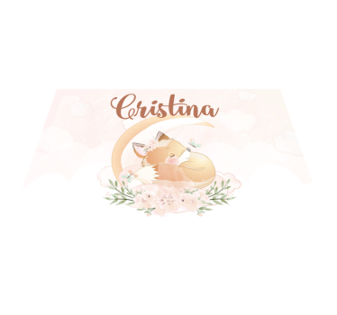 Sweet Fox Illustration custom floor mat - TenStickers