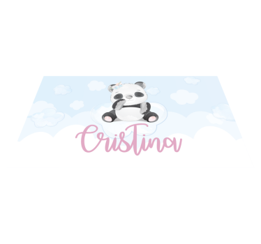 Cute Panda Illustration custom floor mat - TenStickers