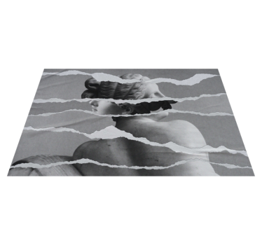 Torn paper effect texture rug - TenStickers