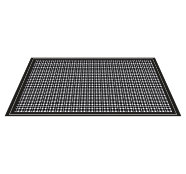 Checked grey pattern bedroom carpet - TenStickers