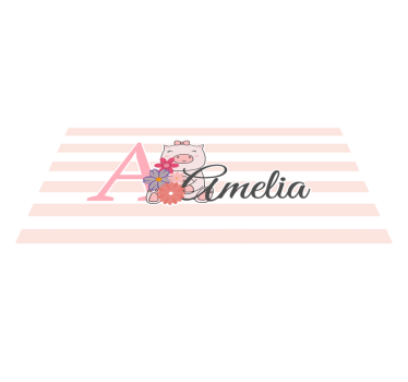 Cute Pig Illustration custom floor mat - TenStickers