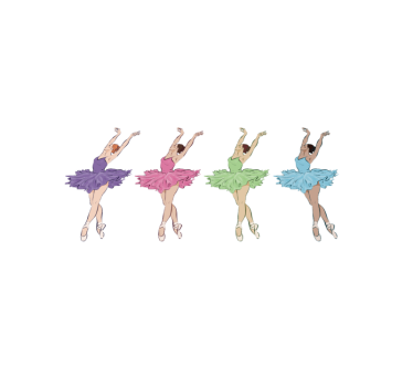 Ballet Dancers Set kids rug - TenStickers