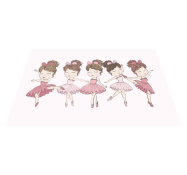 Ballet Dancers Showcase kids rug - TenStickers