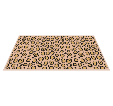 Leopard pastel color print bedroom carpet - TenStickers