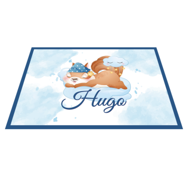 Cute Squirrel Dreaming custom floor mat - TenStickers
