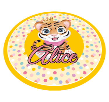 Personalized Tiger custom floor mat - TenStickers