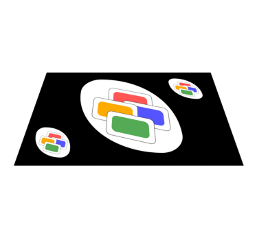 Black classic card game rug - TenStickers