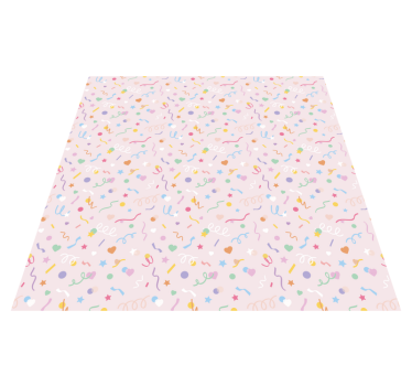Pattern with cute pastel confetti bedroom carpet - TenStickers