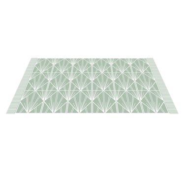 Modern art gren and white deco pattern geometric carpets - TenStickers