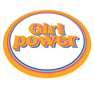 Girl power quote with flowers bespoke rugs - TenStickers