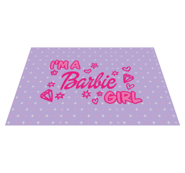Kids carpet i'm a barbie dreamland - TenStickers