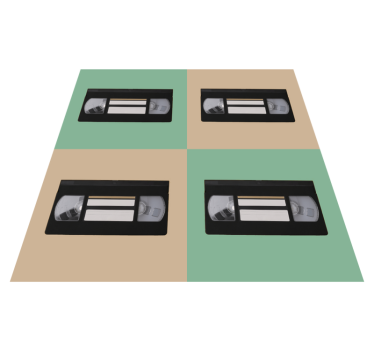 Colorful VHS retro pattern retro rug - TenStickers