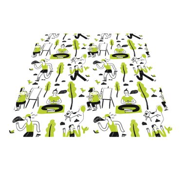 Playful Urban Scenes texture rug - TenStickers