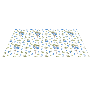 Botanic aquarella pattern flower vinyl floor rug - TenStickers