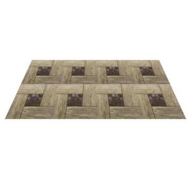 Textured Pattern wood effect rug - TenStickers