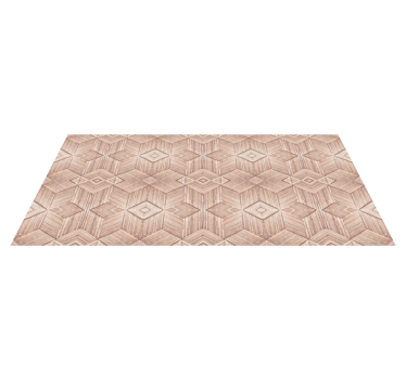 Geometric Pattern wood effect rug - TenStickers