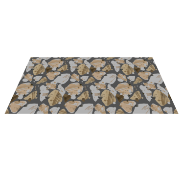 Abstract stone pattern wood effect rug - TenStickers