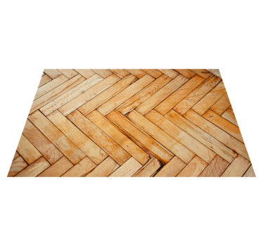 Herringbone Pattern wood effect rug - TenStickers