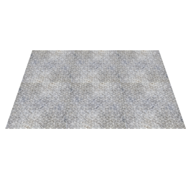 Geometric Pattern Overlay stone effect rug - TenStickers