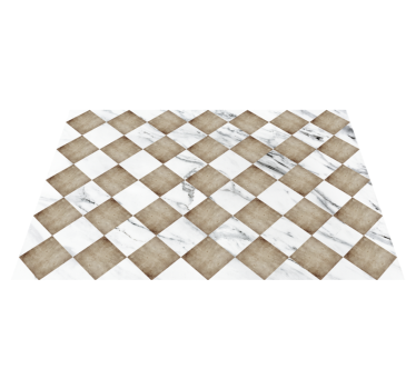 Sepia "Gadir" tile vinyl mat - TenStickers