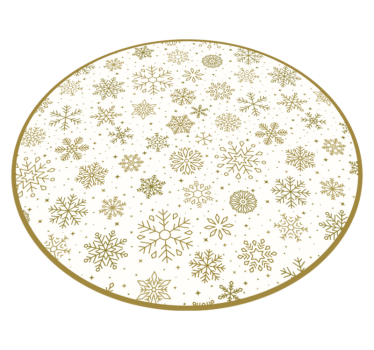 Golden snowflakes Christmas rug - TenStickers