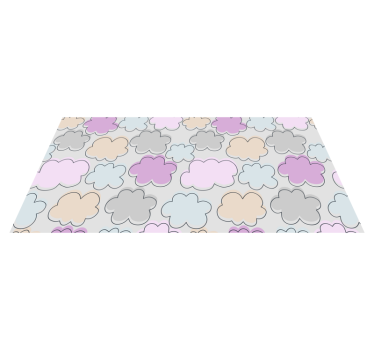 Cloudy Pastel kids carpet - TenStickers