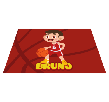 Basketball Character custom floor mat - TenStickers