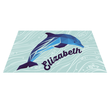 Personalized Dolphin custom floor mat - TenStickers
