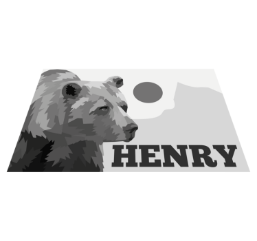 Customizable Bear custom floor mat - TenStickers