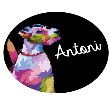 Colorful Canine Portrait custom floor mat - TenStickers