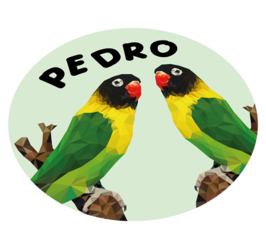 Customizable Lovebirds custom floor mat - TenStickers