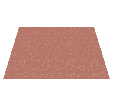 Terracotta irregular cercles geometric carpets - TenStickers