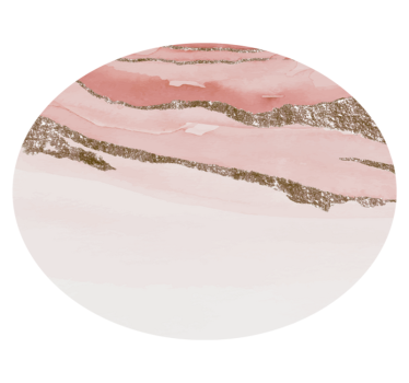 Abstract Textured Circular Design pink rug - TenStickers