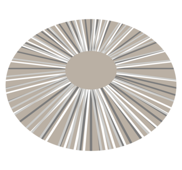 Geometric rug with circular burst design - TenStickers