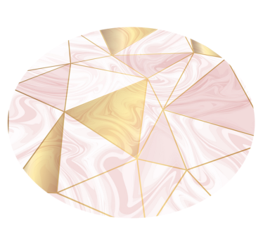 Geometric Pastel Tiling geometric rug - TenStickers