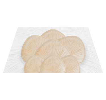 Textured Neutral Petal Shape texture rug - TenStickers