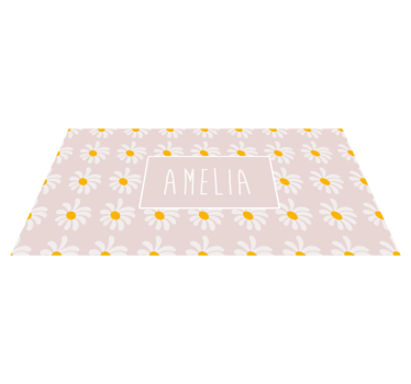 Custom Daisy Pattern customized mats - TenStickers