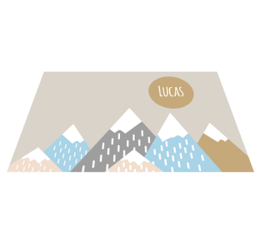 Customizable Mountainscape custom floor mat - TenStickers