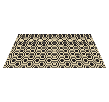 Geometric rug with hexagonal pattern design - TenStickers