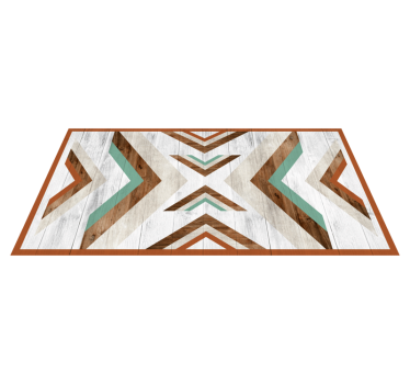 Chevron wooden texture bedroom carpet - TenStickers