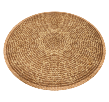 Elegant brown pattern mandala rug - TenStickers