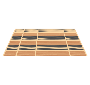 Layered striped elegance bedroom carpet - TenStickers