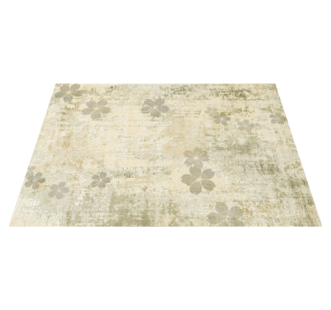 Subtle floral elegance living room rug - TenStickers