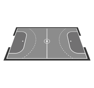 Handball court design game rug - TenStickers