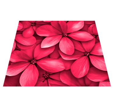 Red Digital Flowers hallway runners - TenStickers